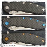 Custom Made Titanium Standoffs, Scale Screws, Pivot Screw, and LBS for Zero Tolerance ZT0562 & ZT0562CF