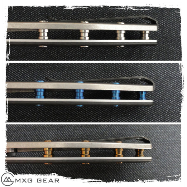 Custom Made Titanium Standoffs, Scale Screws, Pivot Screw, and LBS