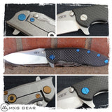 Custom Made Titanium Standoffs, Scale Screws, Pivot Screw, and LBS for Zero Tolerance ZT0562 & ZT0562CF