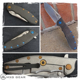 Custom Made Titanium Standoffs, Scale Screws, Pivot Screw, and LBS for Zero Tolerance ZT0562 & ZT0562CF