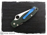 Custom Made Titanium Pocket Clip For Spyderco Knife