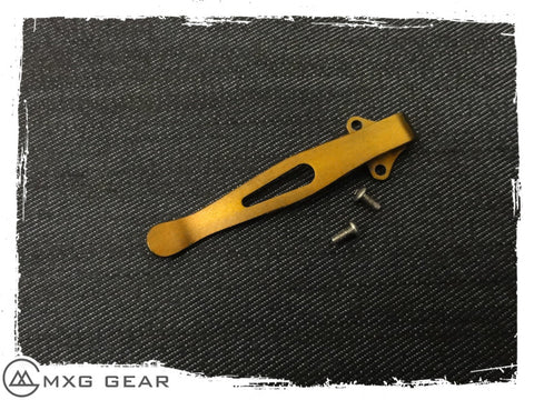 Custom Made Titanium Deep Carry Pocket Clip Made For Benchmade 904 Mini-AXIS Stryker