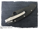 Custom Made Titanium Deep Carry Pocket Clip For Spyderco Military