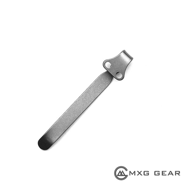 Custom Made Titanium Deep Carry Pocket Clip for Ontario RAT II