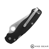 Custom Made Titanium Deep Carry Pocket Clip For Spyderco Knife