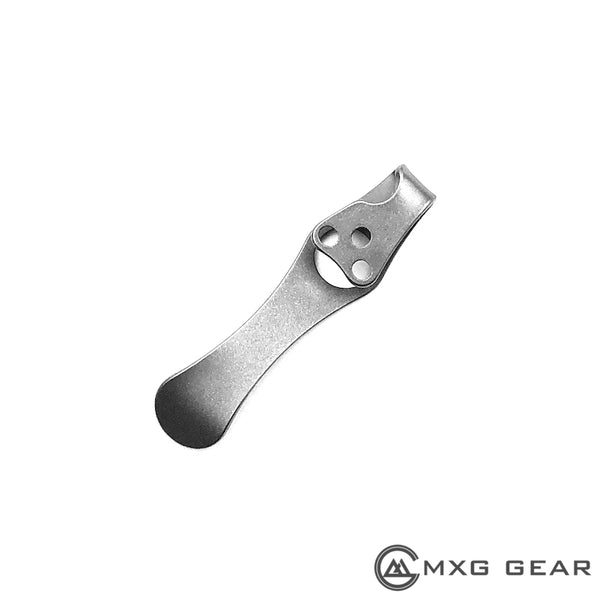 mxg gear deep carry clip Custom Made Titanium Deep Carry Pocket Clip For Spyderco Para 3 (with – MXG Gear