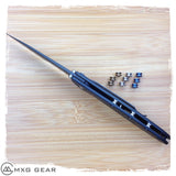 Custom Made Titanium Standoffs, Scale Screws For Kershaw Leek