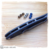 Custom Made Titanium Standoffs, Scale Screws For Kershaw Leek