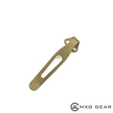 Custom Made Titanium Deep Carry Pocket Clip For Spyderco Manix 2 G10