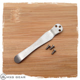 Custom Made Titanium Pocket Clip For Spyderco Knife