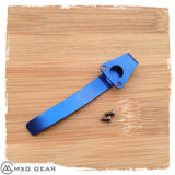 Custom Made Titanium Deep Carry Pocket Clip For Spyderco Military