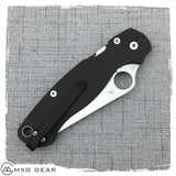 Custom Made Titanium Deep Carry Pocket Clip For Spyderco Knife