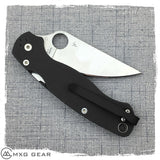 Custom Made Titanium Deep Carry Pocket Clip For Spyderco Knife