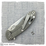 Custom made titanium clip for Rick Hinderer Knives XM-18 3" & 3.5" & Eklipse