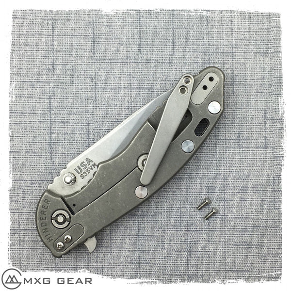 TC4 Titanium Alloy Pocket Back Clip For Rick Hinderer xm18