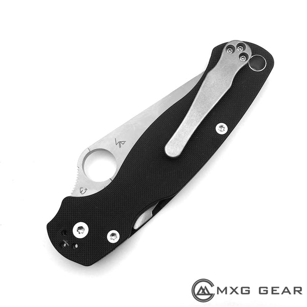 Custom Made Titanium Pocket Clip For Spyderco Para 3 – MXG Gear