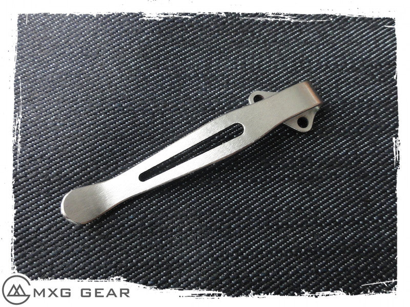 Custom Made Titanium Deep Carry Pocket Clip For Spyderco Southard
