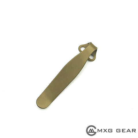 mxg gear deep carry clip Custom Made Titanium Deep Carry Pocket Clip For Spyderco Manix 2 G10 – MXG Gear