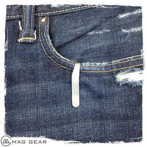 Custom Made Titanium Deep Carry Pocket Clip For Kershaw Leek – MXG Gear
