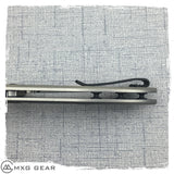 Custom Made Titanium Deep Carry Pocket Clip For Zero Tolerance ZT0801 ZT0801TI