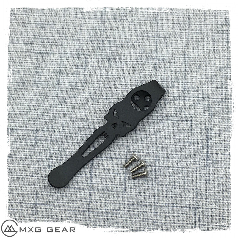 mxg gear clip Custom Made Titanium Deep Carry Pocket Clip For Spyderco Knife – MXG Gear