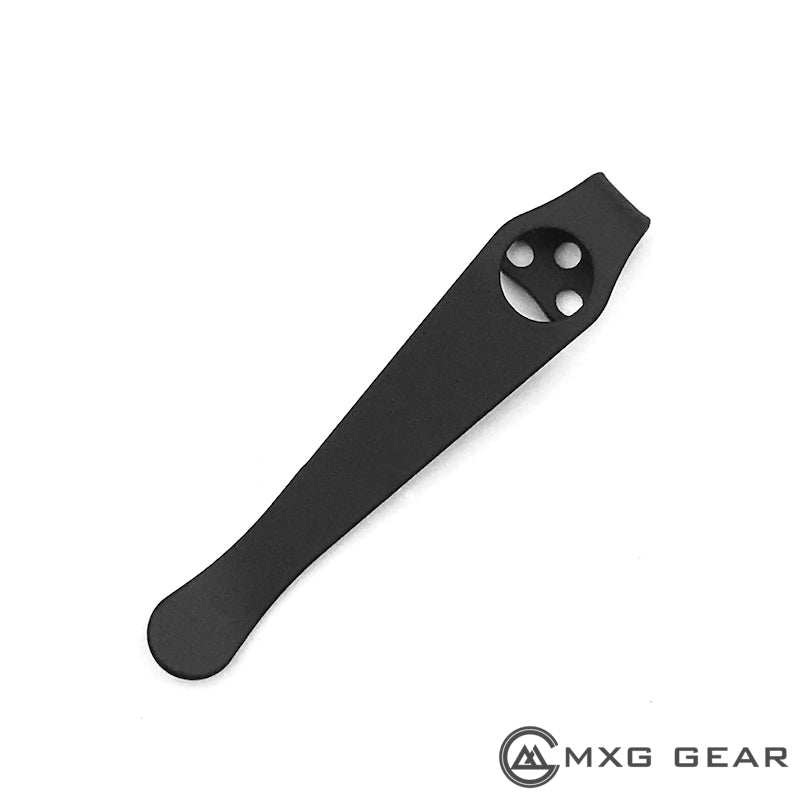 Custom Made Titanium Deep Carry Pocket Clip For Spyderco Para 3